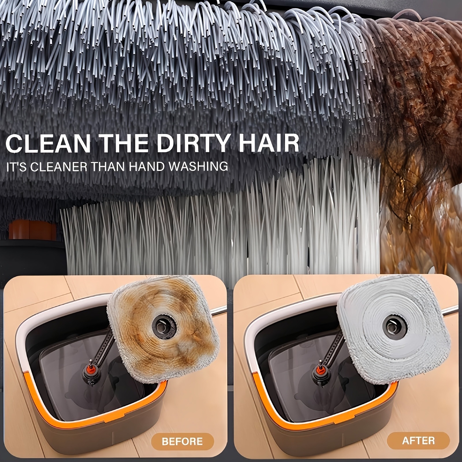 Dual Chamber Square Mop Bucket con Stains Steel Handle