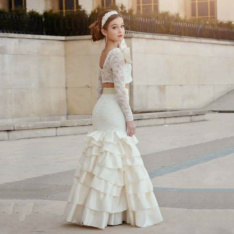 Ensemble robe de princesse 2 pièces pour filles, en dentelle florale, style mariage, modèle poussette, pour petites filles (Prévente | Livraison sous 15 jours)_voghion.com
