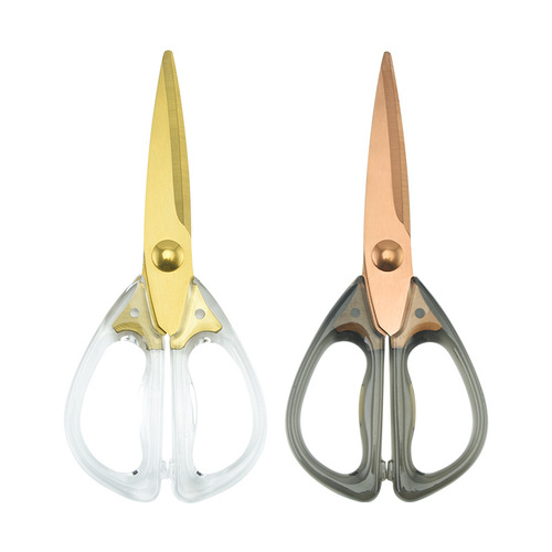 Transparent Acrylic Kitchen Shears, Household Stainless Steel BBQ Shears, Meat Shears, Chicken Bone Shears, Kitchen Shears