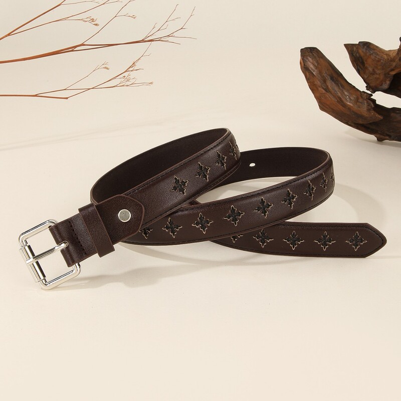European and American Retro Cross-Cutout Women's Belt Y2K Versatile Tpu Pin Buckle Belt Accessory with a High-End Minimalist Feel European and American Retro Cross-Cutout Women's Belt Y2K Versatile Tpu Pin Buckle Belt Accessory with a High-End Minimalist Feel