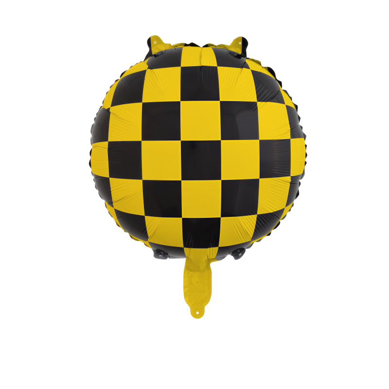 Globo de aluminio con diseño de bandera de competición de automovilismo de Fórmula 1, decoración para fiestas