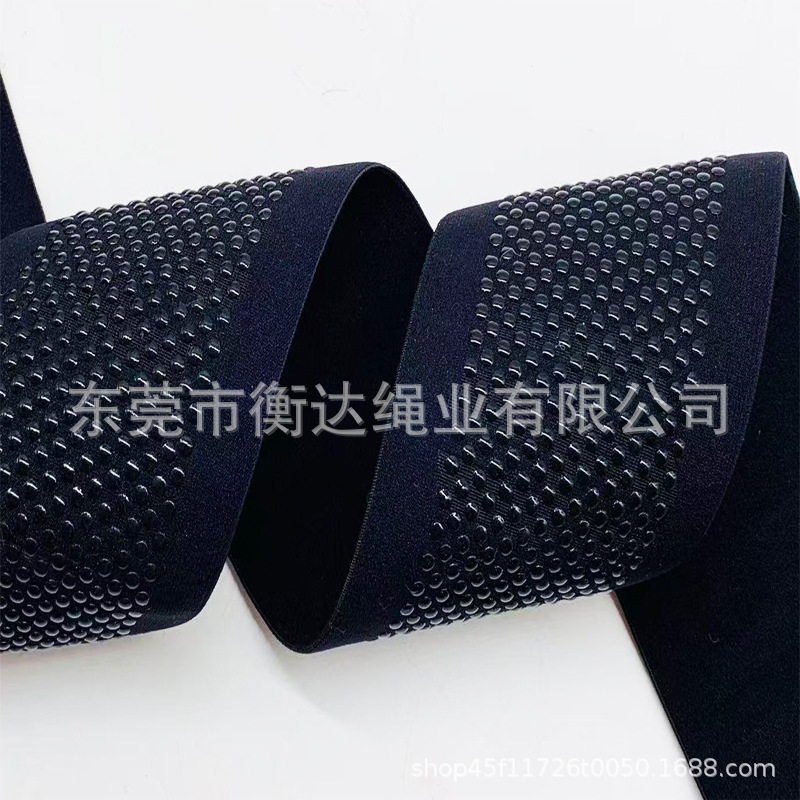 Personalizada antideslizante silicona goteo de impresión ciclismo banda elástica banda elástica de impresión de silicona de punto recto