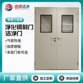 厂家定制钢质洁净门无尘车间通道密闭净化门实验室医院单开钢制门