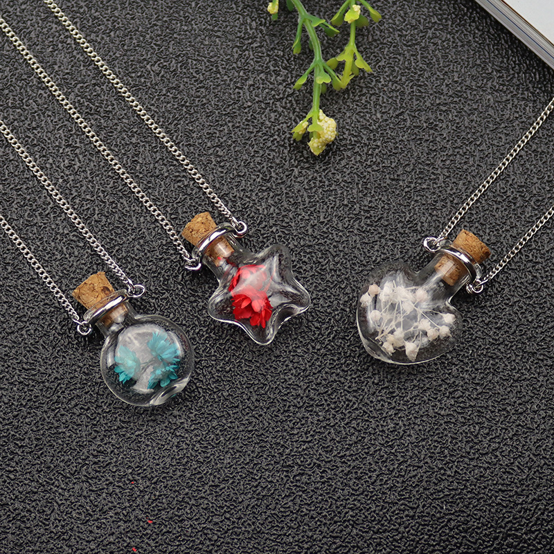 Fashion Heart Shape glass Handmade Unisex Pendant Necklace 1 Piece