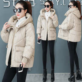 大码加肥2022冬季韩国新款潮流棉服女短款宽松时尚面包服外套