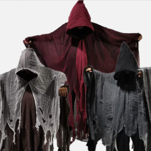 Halloween Cape Cloak Cosplay Adult Children Zombie Costume Skull Props Horror Ghost Zombie Style