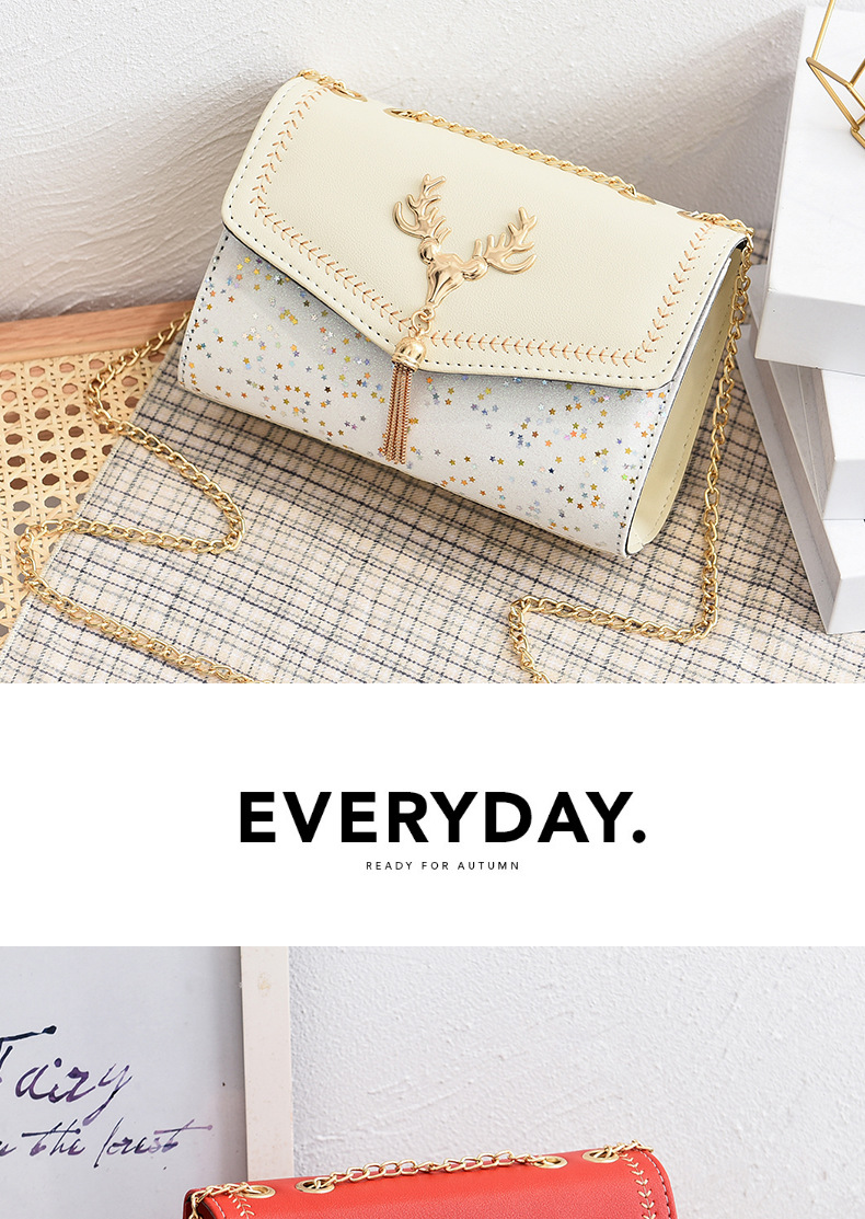 Chaîne pour femmes, petit sac carré à bandoulière, pompon pailleté, monnaie, sac pour téléphone portable_voghion.com