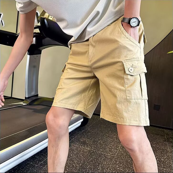 Pantalones cortos de trabajo para hombres británicos de negocios delgados pantalones caqui pantalones casuales pantalones medianos comercio exterior al por mayor transfronterizo