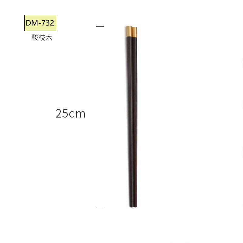 Copper chopsticks, set, long wooden tableware, Chinese style