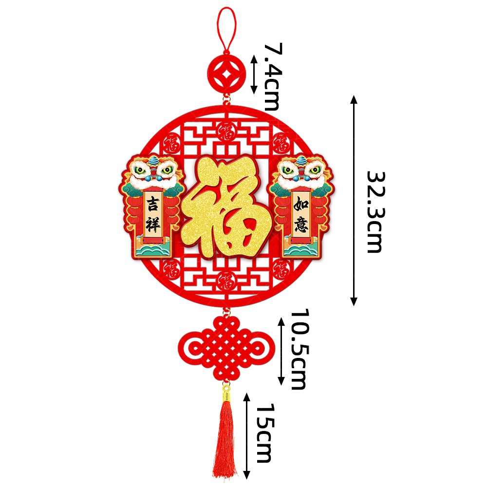 Fábrica al por mayor decoración del Festival de Primavera adornos colgantes Escena de Víspera de Año Nuevo diseño accesorios festivos adornos colgantes decoraciones de Año Nuevo