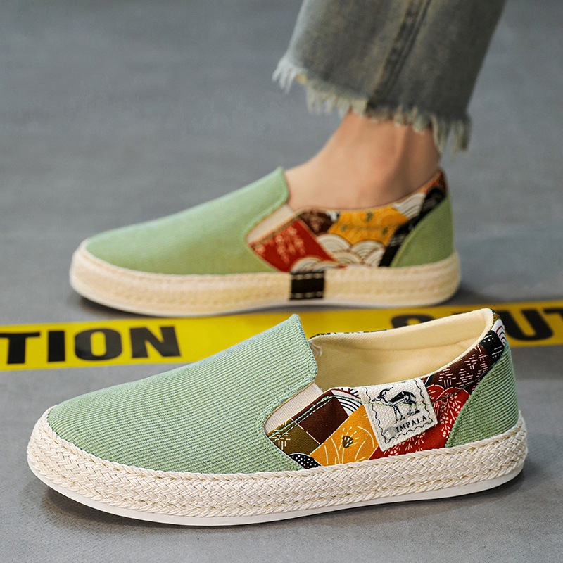 2025 nuevos zapatos de hombre, zapatos perezosos de un pie, zapatillas de deporte de primavera y verano para hombre, zapatos de tela de moda para hombre, estudiantes y adolescentes