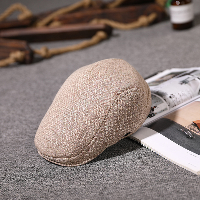 Sombrero de los hombres de primavera y verano nuevo de mediana edad y ancianos hacia adelante sombrero transpirable a prueba de sol delgada gorra de pico boina británica sombrero de pintor