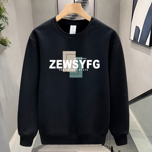 Men's Sweatshirt 2024 New Spring and Autum Trendyy American Round Neck Long-Sleeved Top Trendy Brand Casual Versatile Printed Jacket