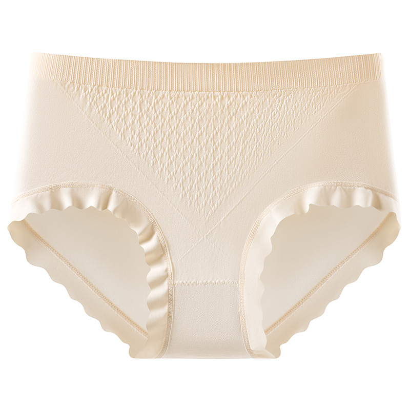 Abdomen y caderas, entrepierna antibacteriana de algodón puro, cintura media alta y sin costuras, calzoncillos sin costuras modales para niña otoño
