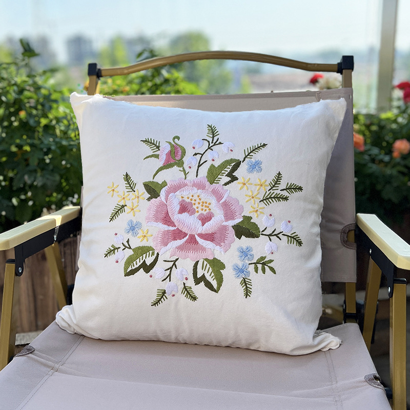 Principios de la primavera nuevo bordado tridimensional hecho a mano DIY material almohada edredón cinta bordado Oficina sofá cojín del coche