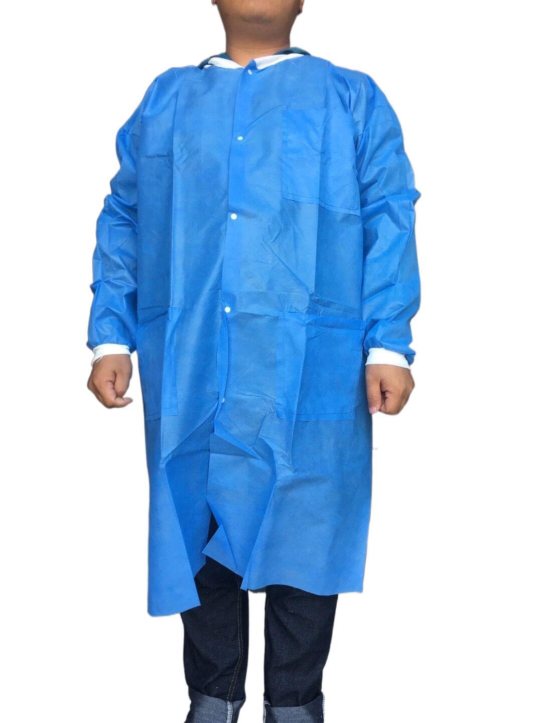 【工厂直销】无纺布SMS一次性工作服 实验服 PP白大褂