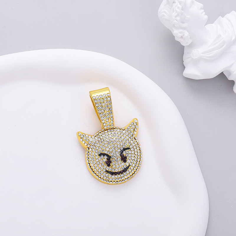 Cute Ghost with Female Crowd Design Hip Hop Style Devil Collar Sweet Cool Sweater Chain Necklace_voghion.com