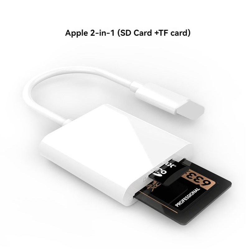 White 2-in-1 tf+sd [apple interface] shipped in white pearlescent bags by default