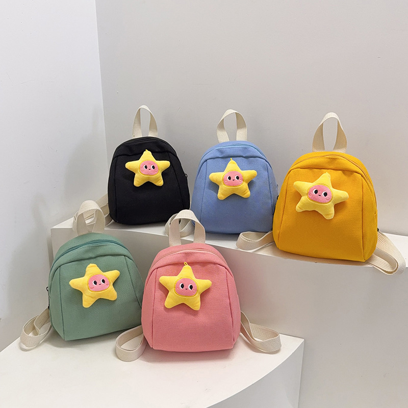 Mini children's backpack, canvas travel bag for girls, super cute and lightweight, small backpack for boys, trendy backpack for baby girls