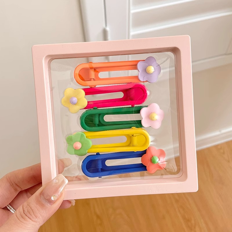 La horquilla rota de la niña clip BB frente lado flequillo lindo clip lateral clip femenino tocado horquilla de La Niña de los niños