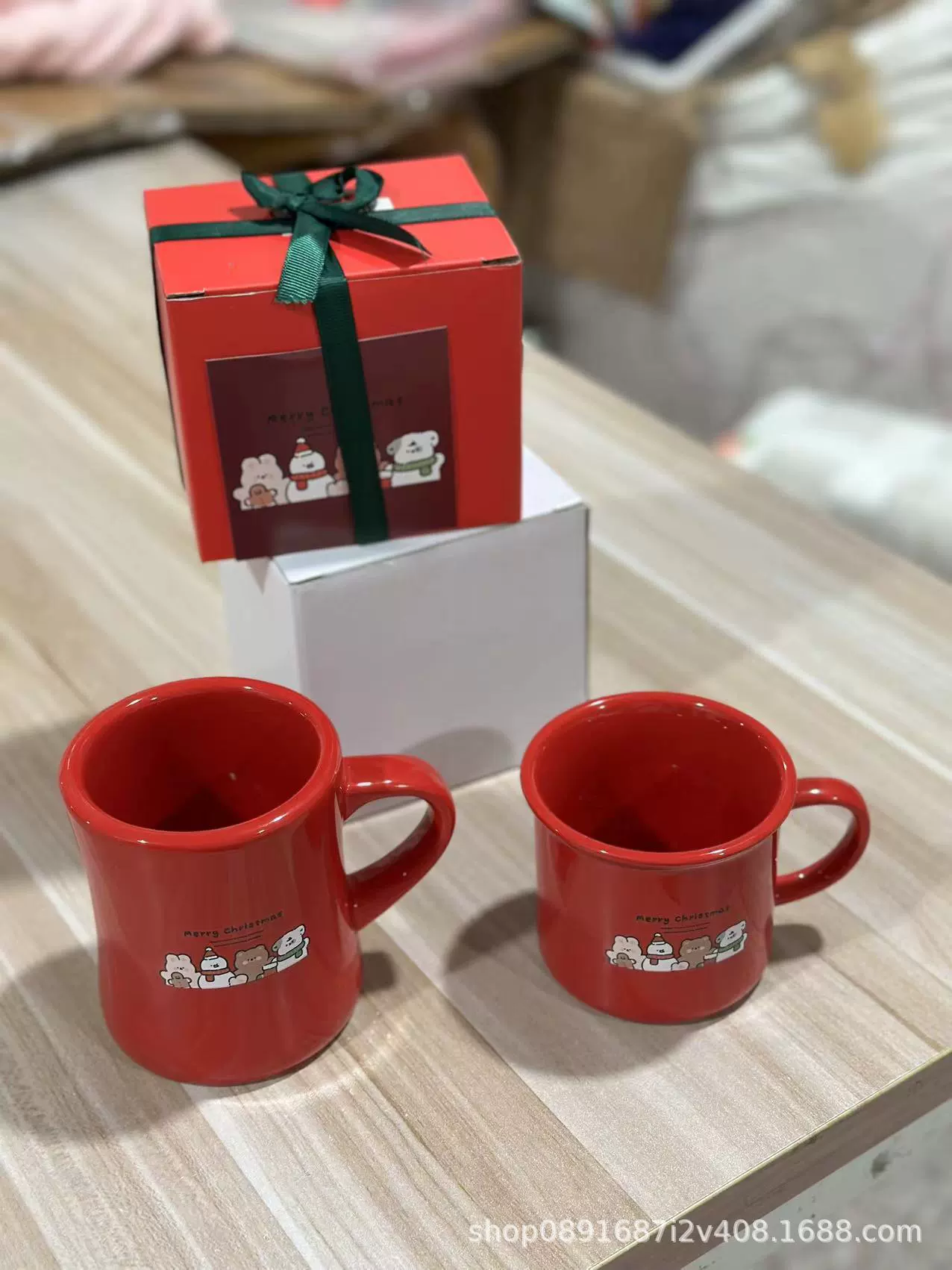Cute creative red ceramic coffee tea cup, Birthday gift, for beloved
