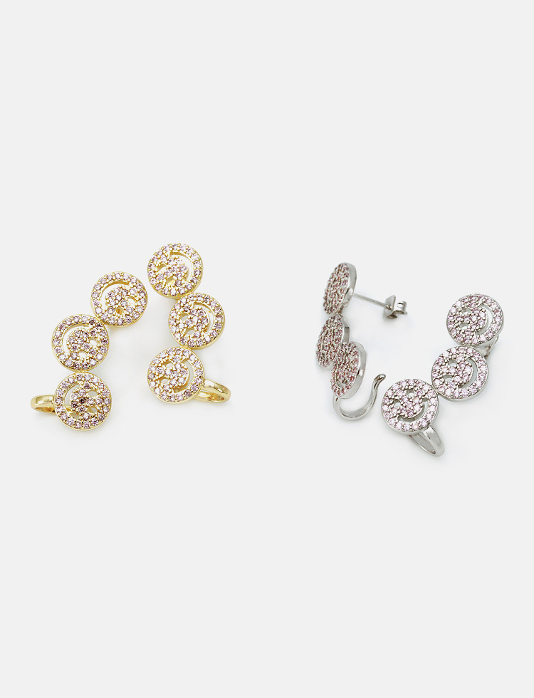 Boucle D&#39;oreille En Cuivre Avec Strass Et Perle À La Mode En Gros display picture 6