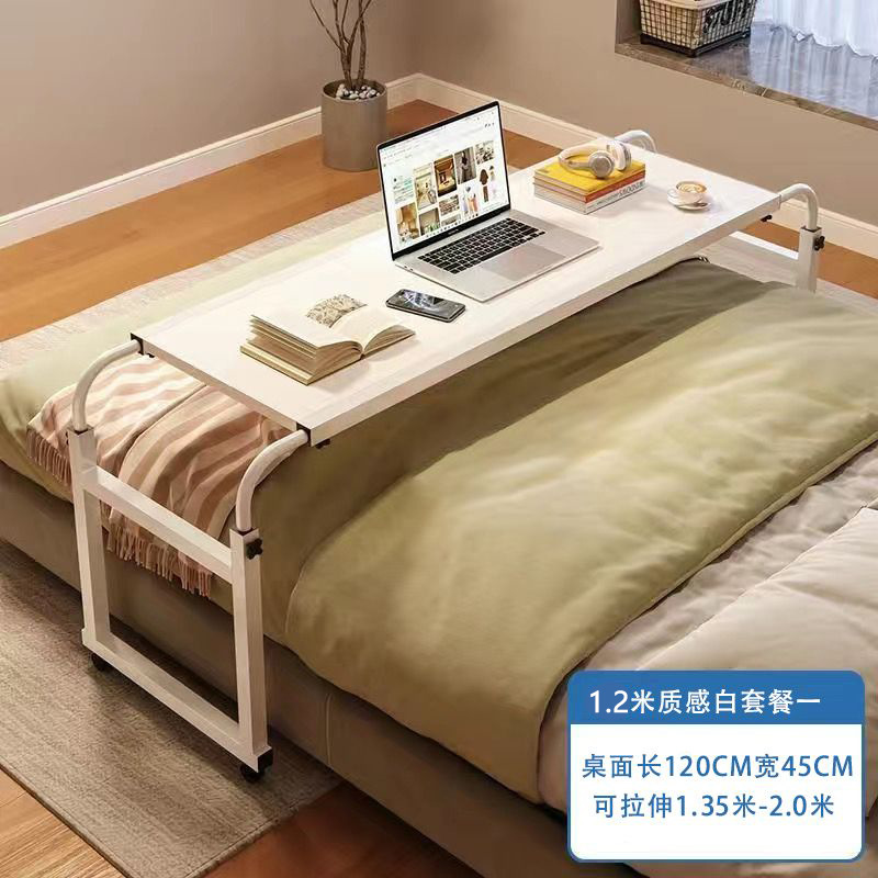 QuickXiaoQinw escritorio de cama dormitorio escritorio de cama estampado mesas de cama móviles pequeñas mesas de cama elevadoras mesas de computadora de cama