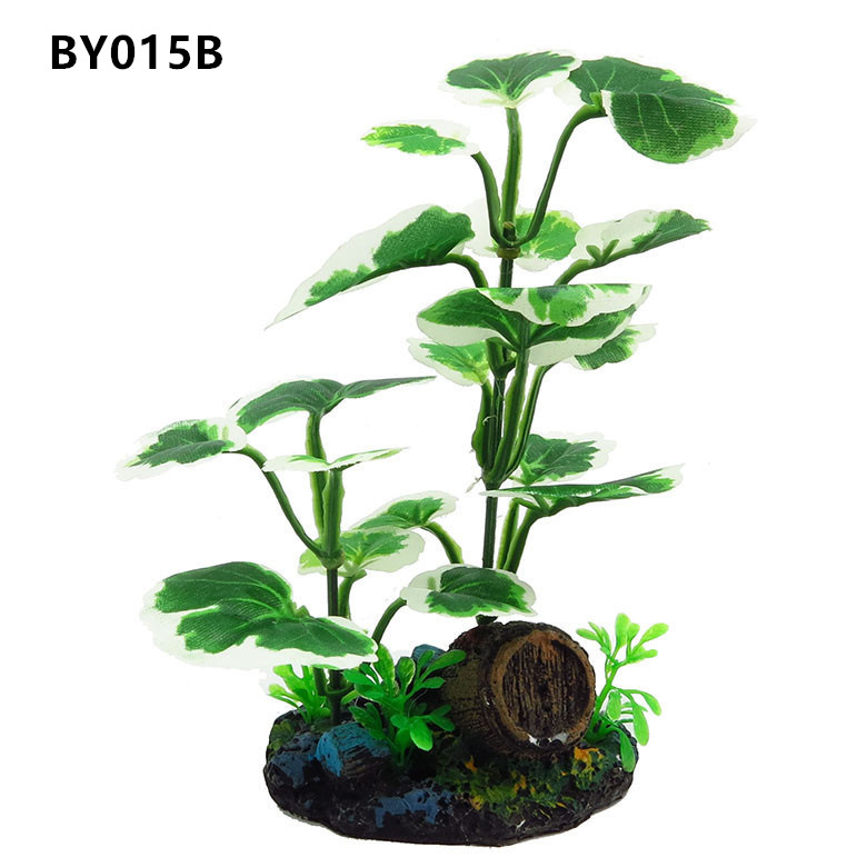 Pecera simulación planta paisajismo decoración decoración suministros de hotel plástico flor falsa hierba falsa tela hoja acuática simulación acuática