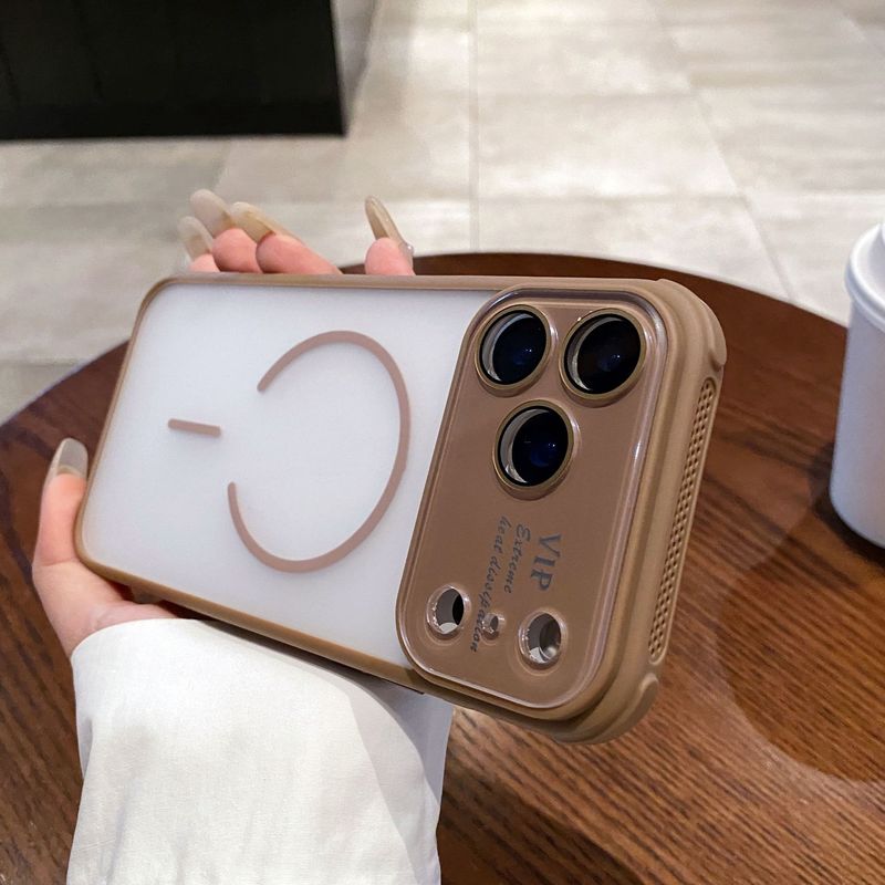 适用iPhone17肤感磁吸手机壳苹果16proMax大视窗防摔15磨砂保护套|undefined