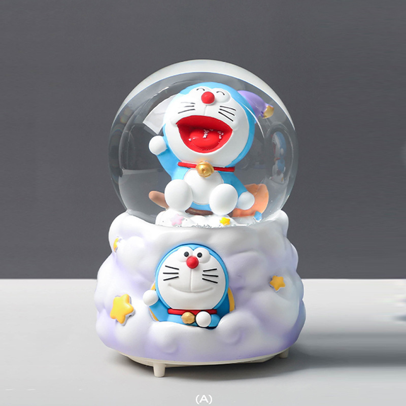 Nuevas estrellas de dibujos animados desean decorar bolas de cristal nieve brillante atmósfera interior de ocho cajas de sonido regalo para estudiantes