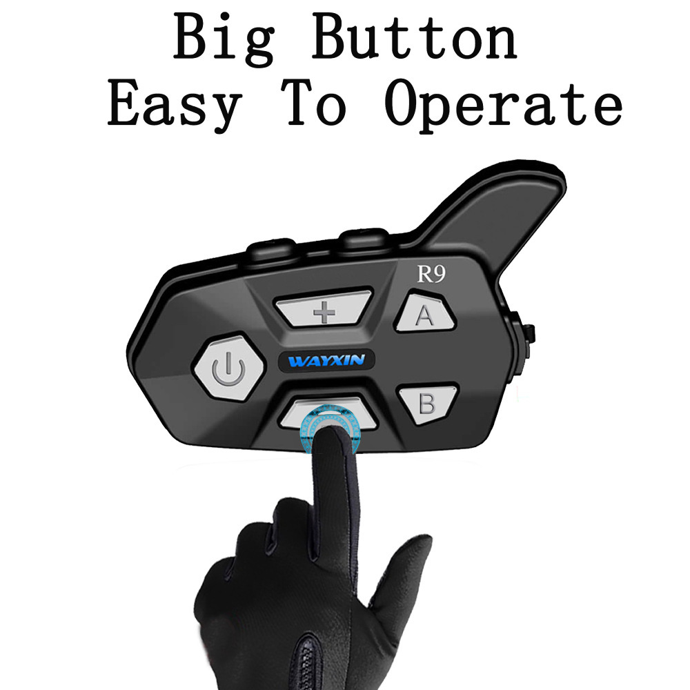Motorcycle Helmet Bluetooth Intercom Wayxin R9 Bluetooth Headset Helmet Headset Motorcycle Headset