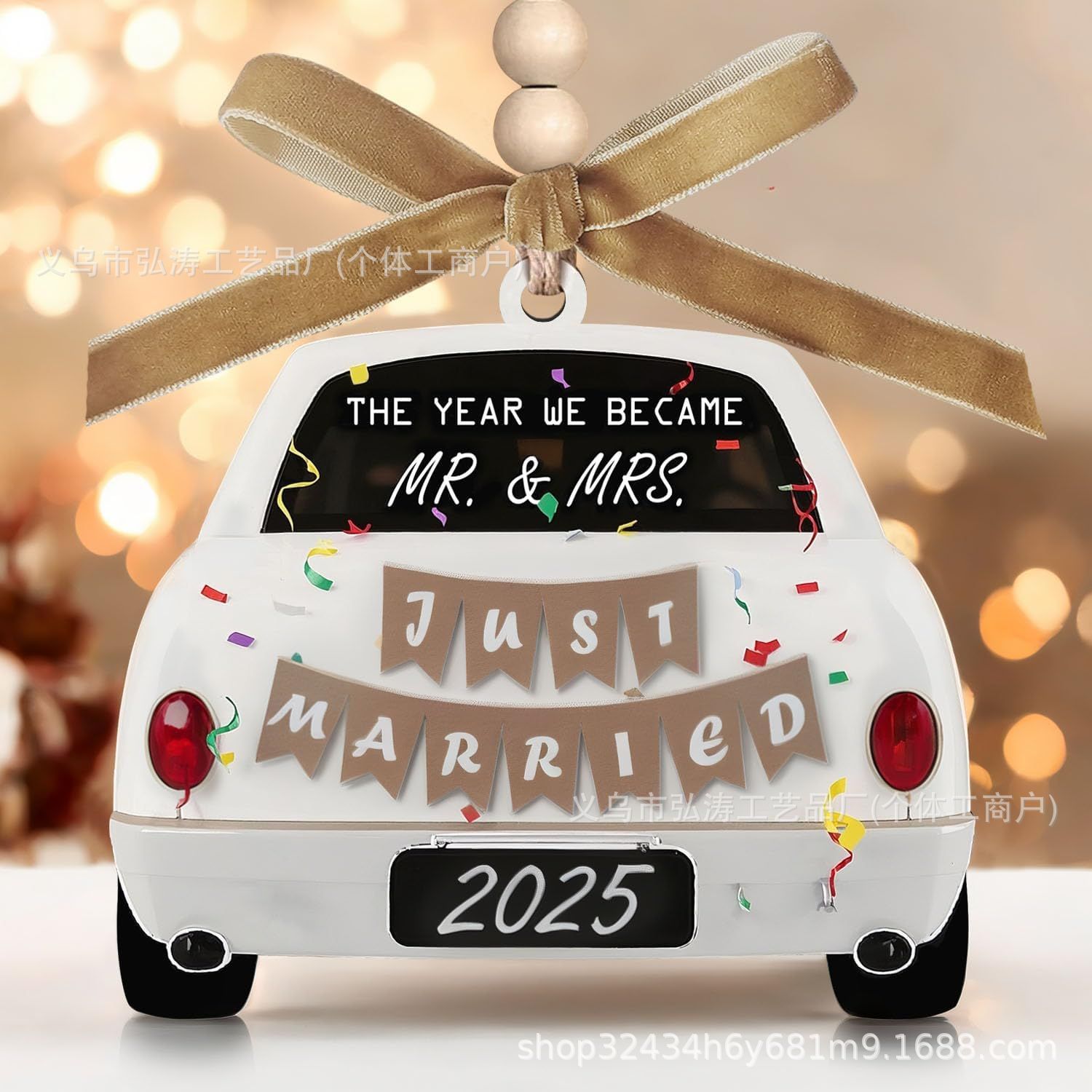 Decoración colgante 2026 nuevo mejor regalo de mudanza decoración de madera decoración para el hogar decoración del árbol de Navidad rojo