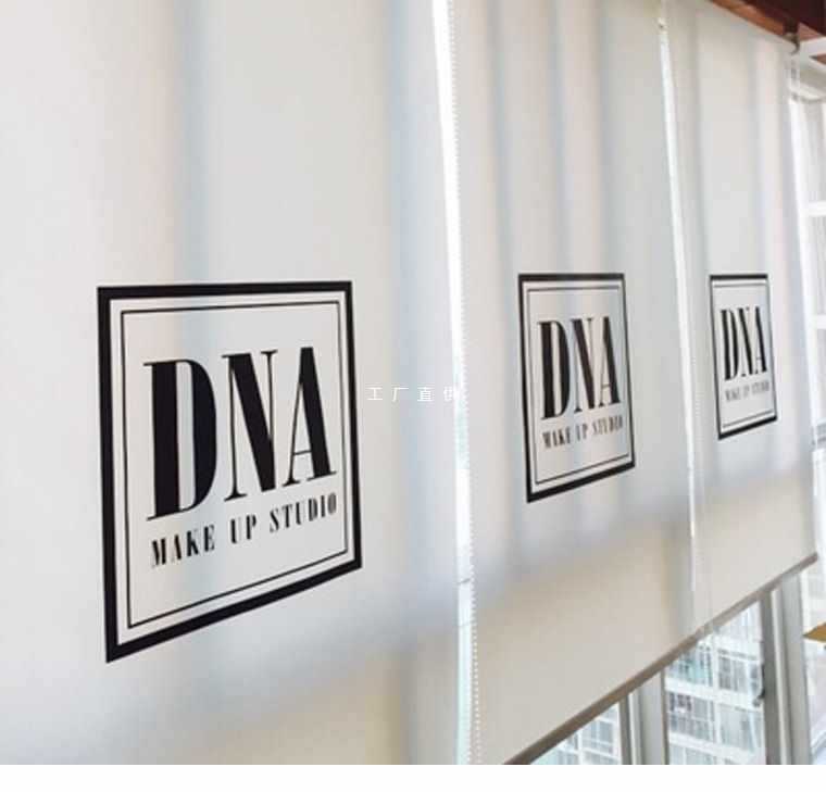 A5L Roller Blind Curtain Lifting System: Portable Office Manual Pull-Style Advertising & Sun-Shading Blackout Fabric with Logo Design