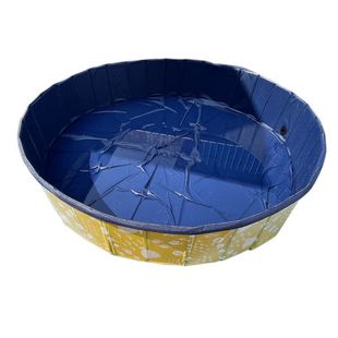PVC spot printing pet water spray mat folding dog care bath tub outdoor swimming tub dog fountain