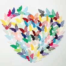 【100張】節日學校活動裝飾創意蝴蝶心願牆貼卡 留言 祝福 許願卡