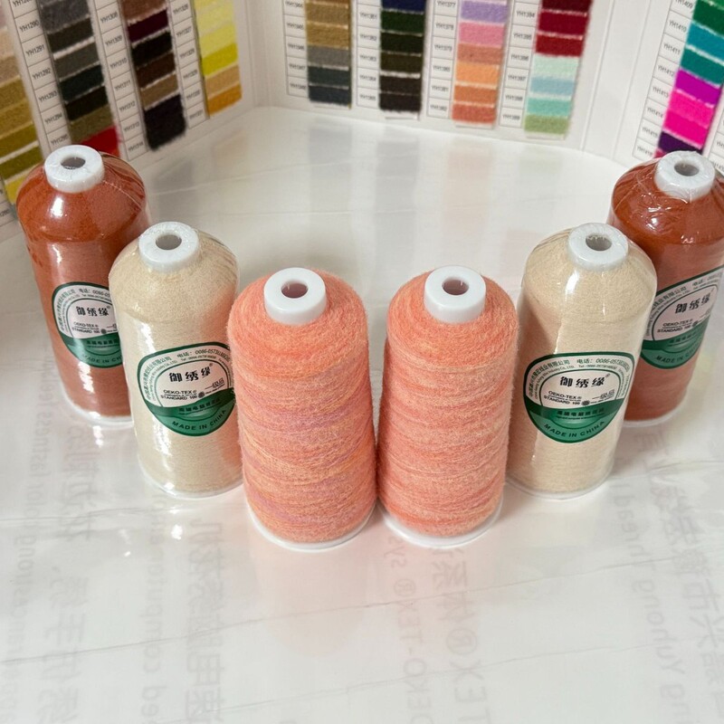 Yuxiu Yuan ブランド 28s スノーフレークベルベットタオル刺繍ウール刺繍糸|undefined