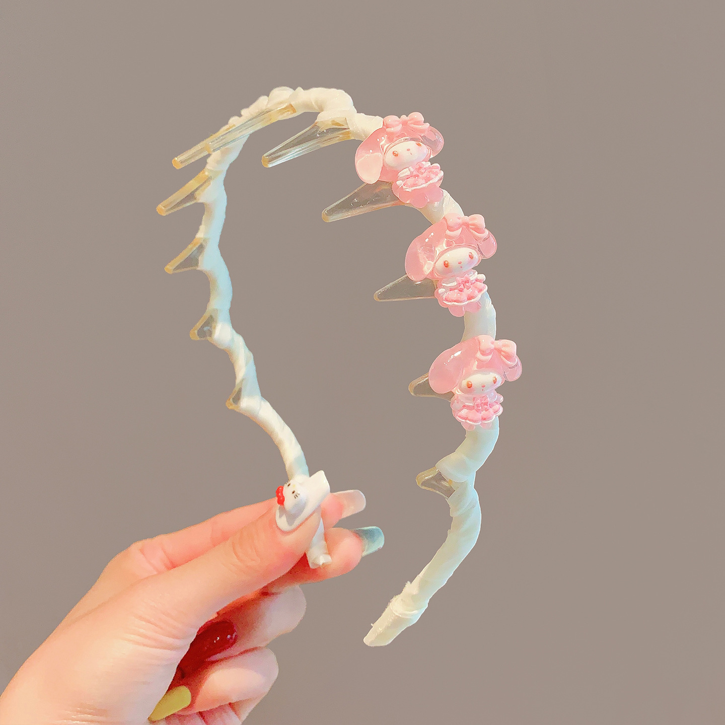 かわいいクロミ子供用高頭蓋歯付きウェーブヘアバンド女の子洗顔ヘアピンヘッドバンドヘアアクセサリーベビーヘアバンドル