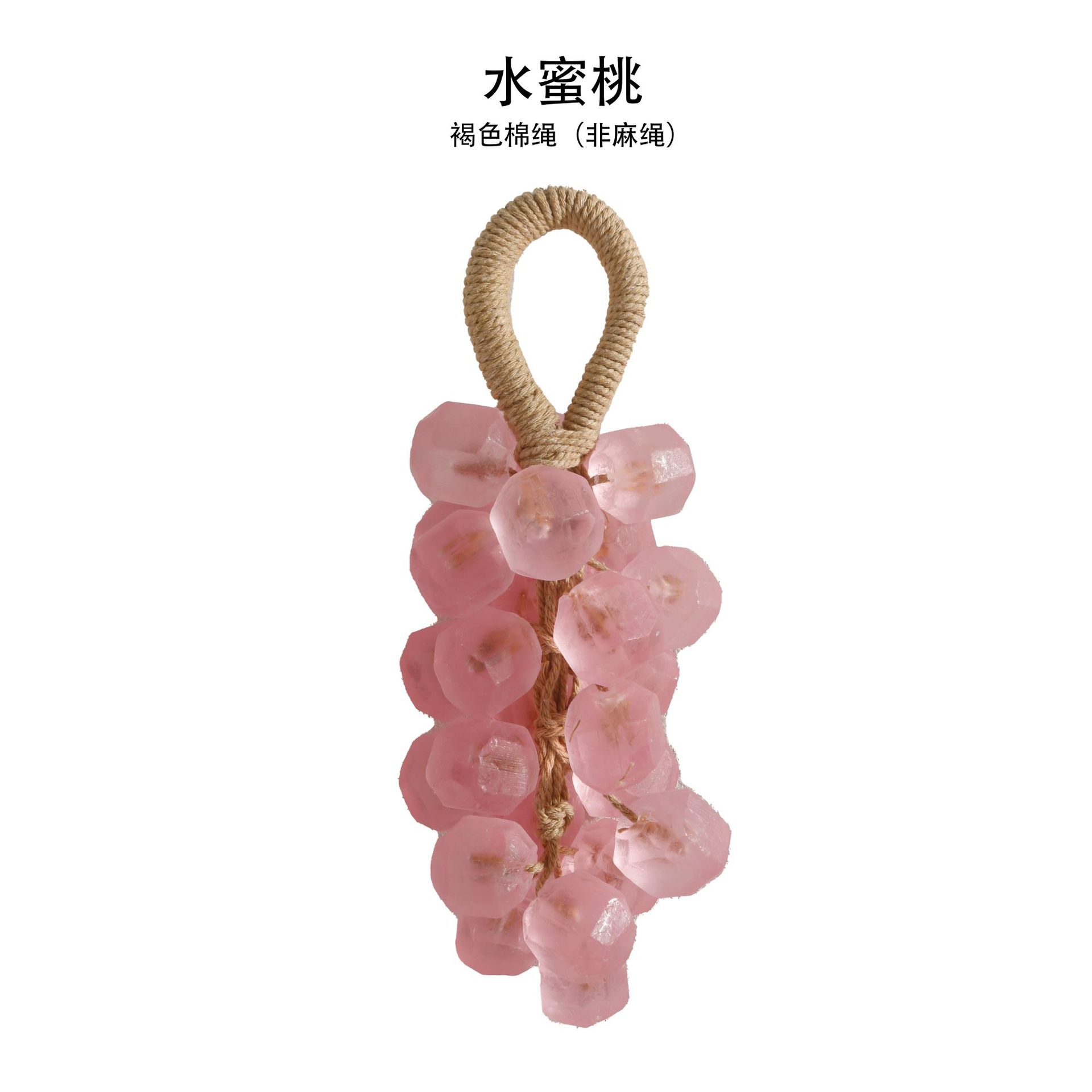 복숭아 보석 포도 비누 (갈색 면 로프)