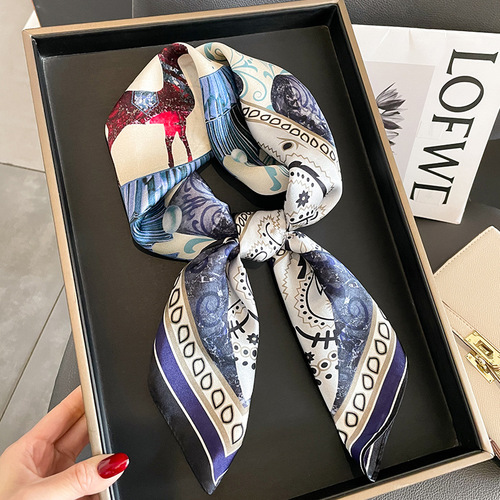  spring and autumn new Korean style cashew temperament silk square scarf for women dual-use mulberry silk shawl gift scarf gauze scarf