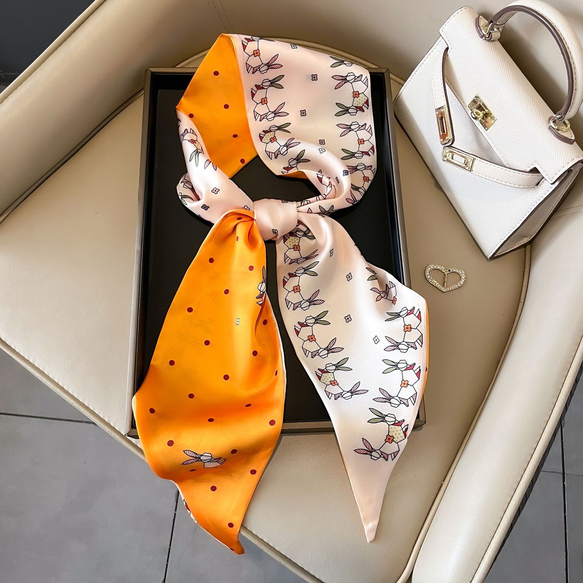 Nuevo caju pequeño cinturón de bufandas onduladas caju multifuncional cinturón de pelo de alta calidad bufandas profesionales