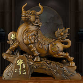 招财牛摆件牛势旺财老板办公室桌面酒柜店铺前台装饰品送开业礼物