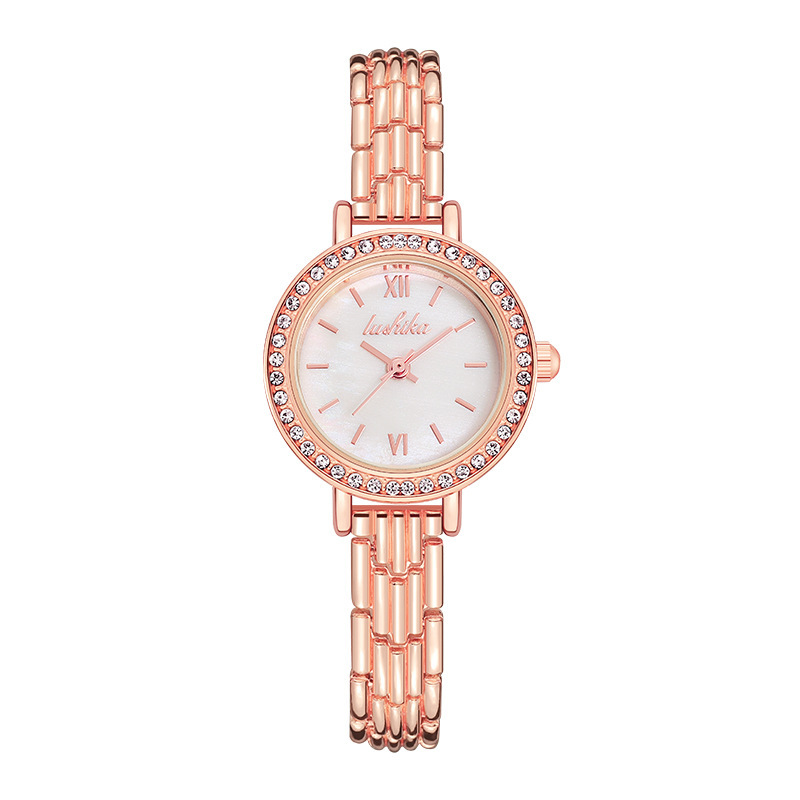Elegant Women's Quartz Watch Gold Plated Gift Set Of Two_voghion.com