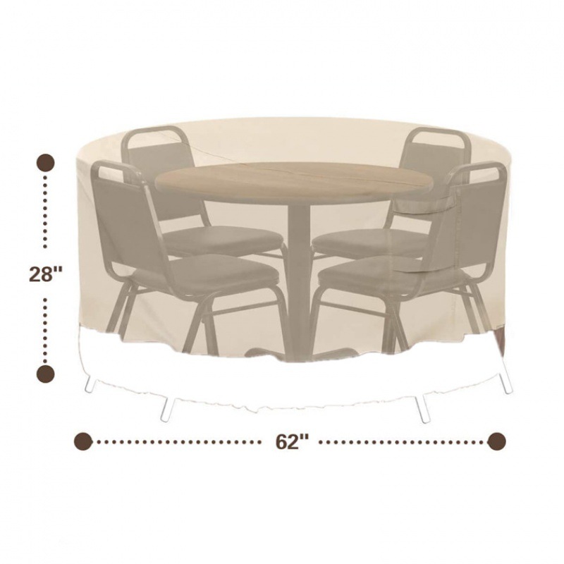 米咖拼色420D牛津布  户外圆形桌椅套   防水防尘罩