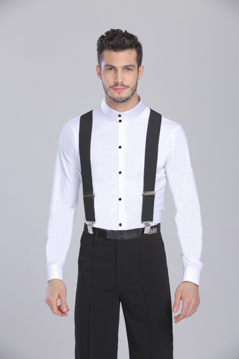 White stand collar without crotch