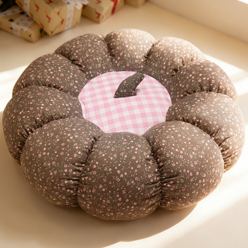 Cojín Futón de Calabaza de Peluche para Sala de Estar y Dormitorio