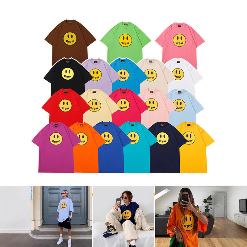 Short-sleeved Justin Bieber High Street Casual Men's and Women's Couples Loose T-shirt ins Short-sleeved Justin Bieber High Street Casual Men's and Women's Couples Loose T-shirt ins