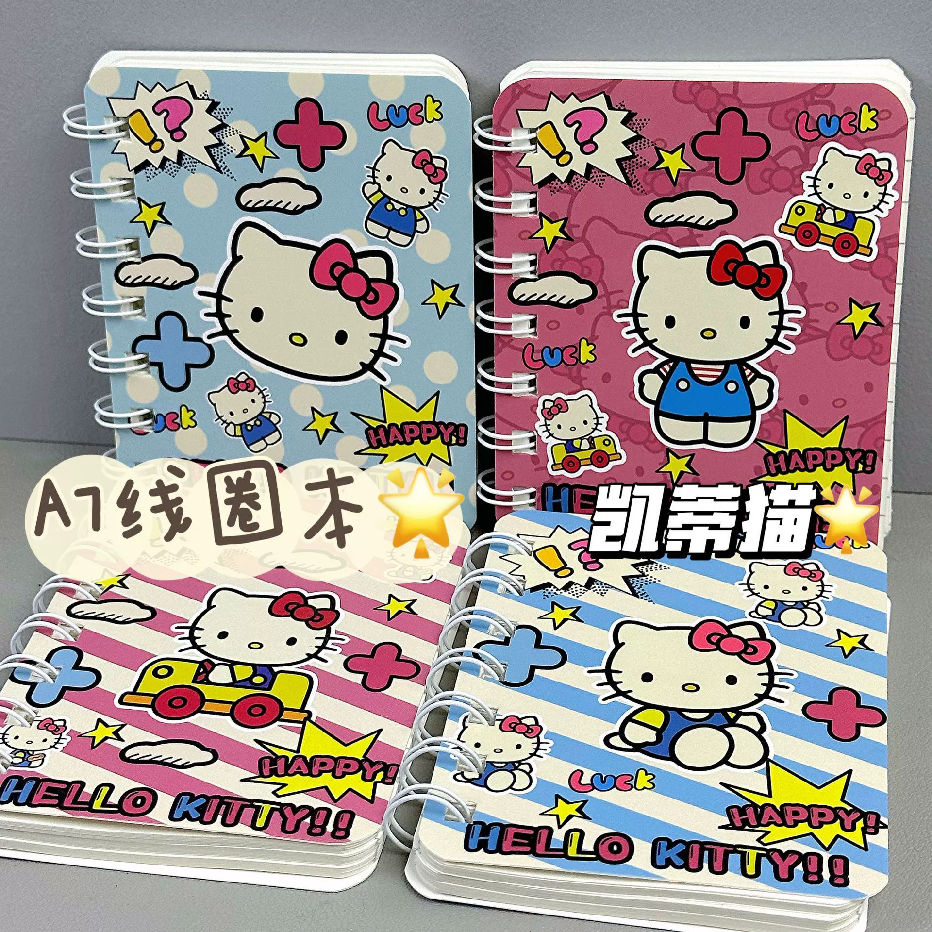 Карманный блокнот (Hello Kitty), на пружине, мультяшная обложка, маленький подарок для студентов
