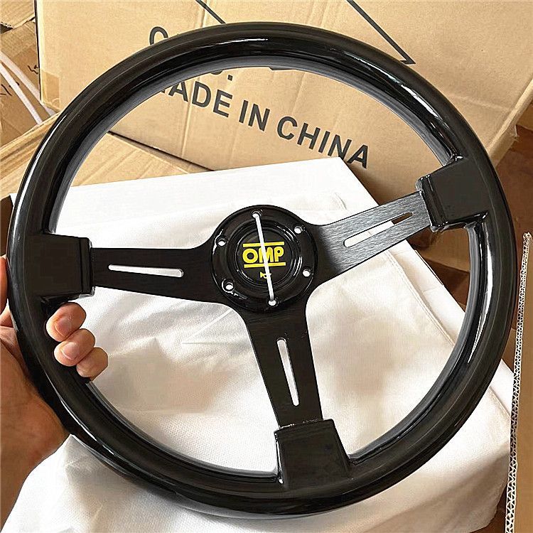 Car modification mahogany Big Dipper Longdi retro racing car Jetta Poussin brigade Santana 14 inch 15 inch steering wheel
