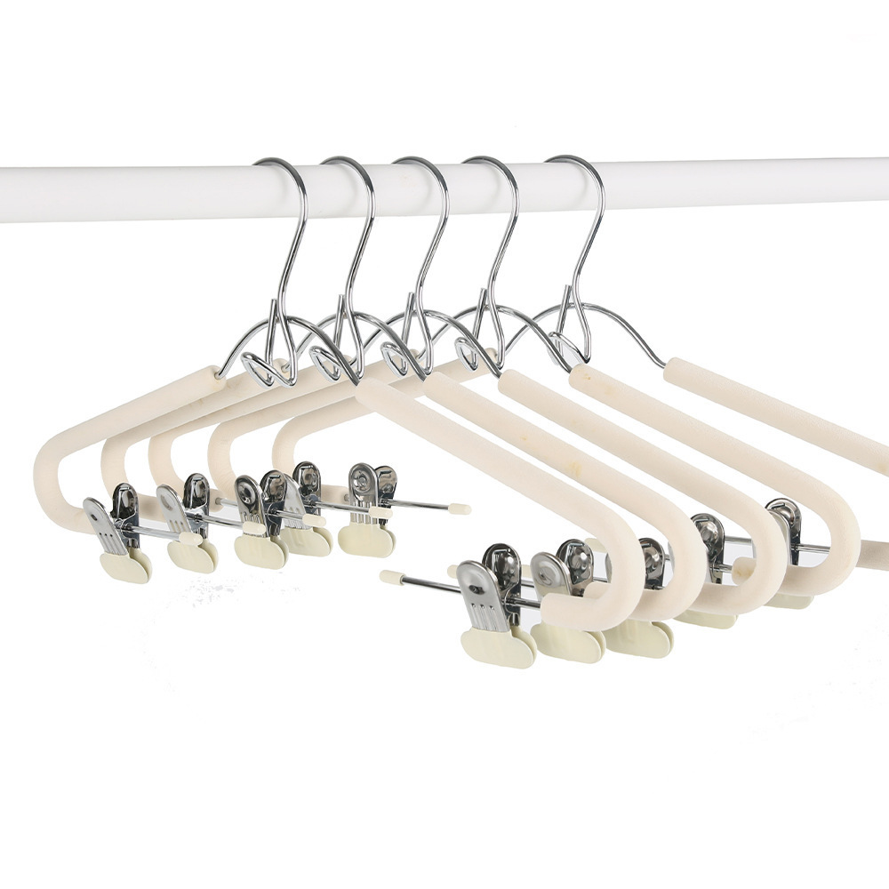 Transfronterizos venta caliente esponja percha con abrazadera para dormitorios domésticos sin marcas antideslizantes JK falda uniformes escolares chinos ropa de vestir