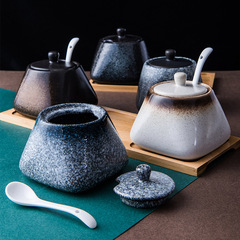 調料罐子陶瓷調料盒家用廚房調味罐套裝辣椒罐組合裝鹽味精調料瓶